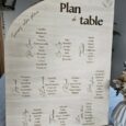 Plan de table – demi arche