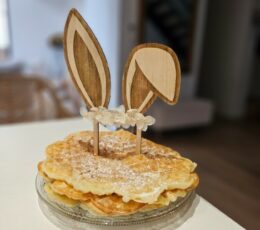 cake topper- oreilles de lapin - oreille lapin - pâques - gateaux - gâteau - décoration - bois